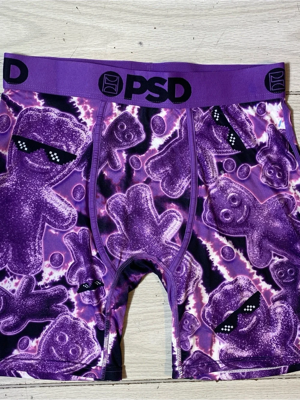 PSD Men's Boxer Briefs Large L Sour Patch Kids Purple Athletic Underwear NWOT!